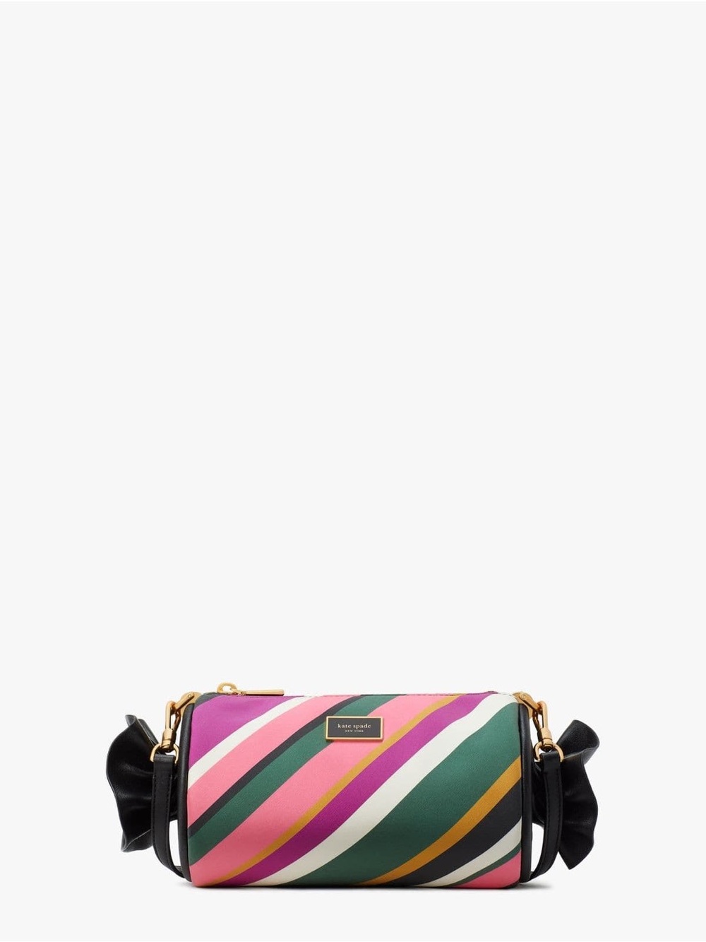 kate spade Sweet Treats Festive Multi Stripe Jacquard Small Barrel Bag - Picture 13 of 13